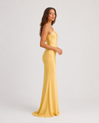 Linette - Gele One-Shoulder Maxi-jurk Met Split