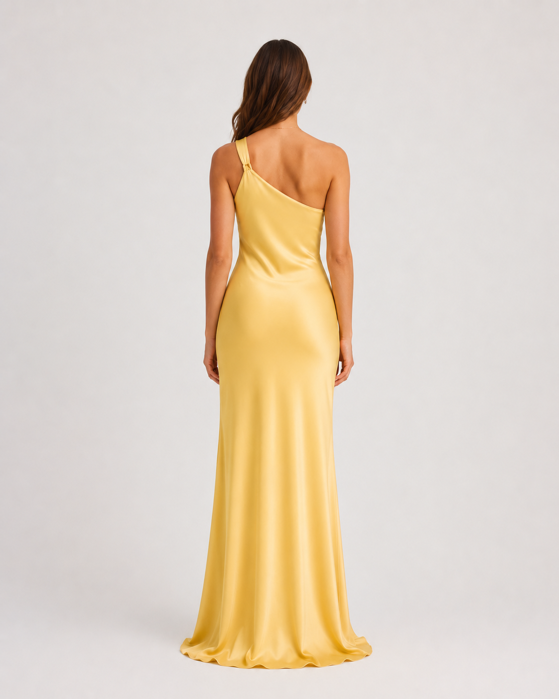 Linette - Gele One-Shoulder Maxi-jurk Met Split