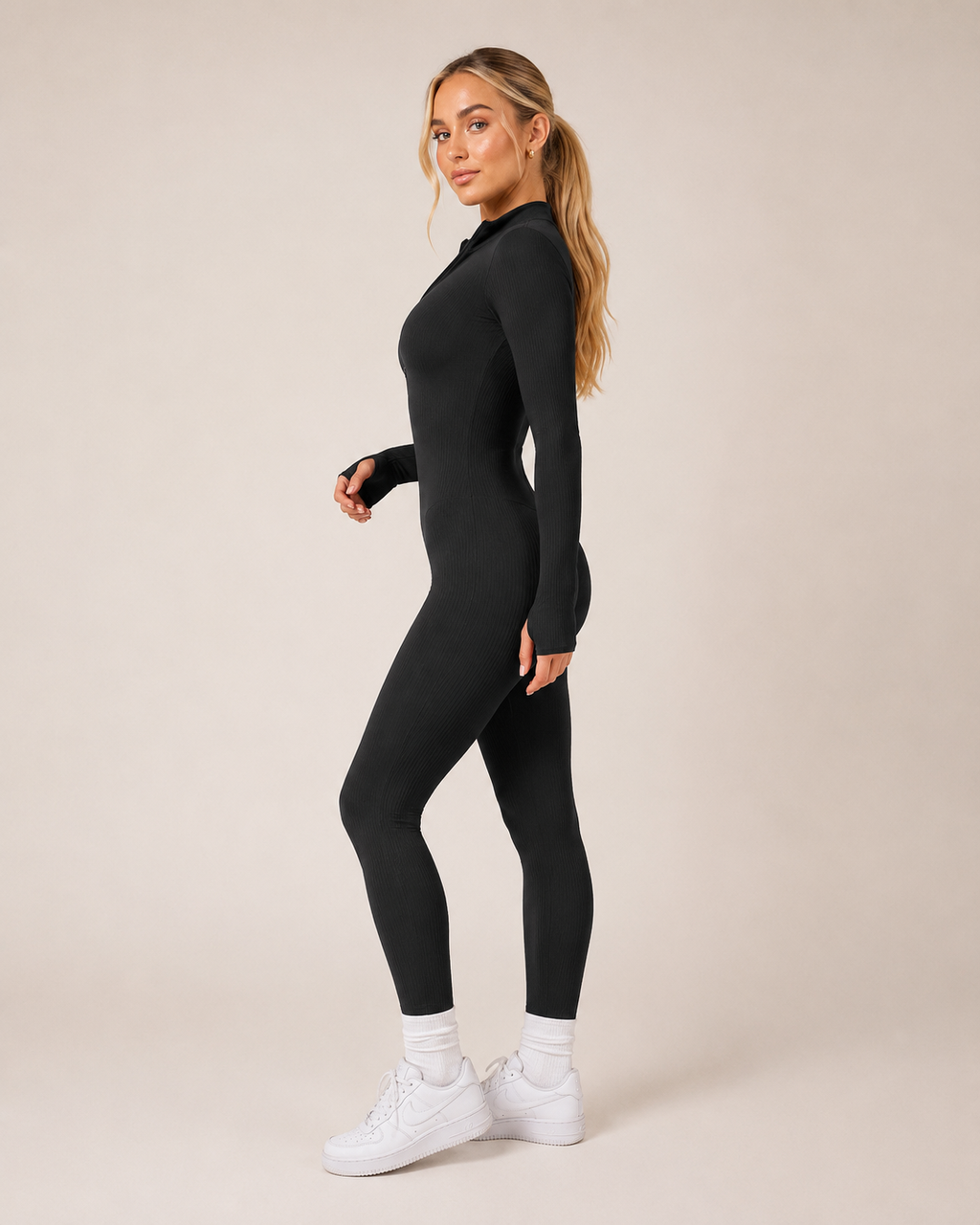 Kalia - Naadloze Sport Jumpsuit Met Rits