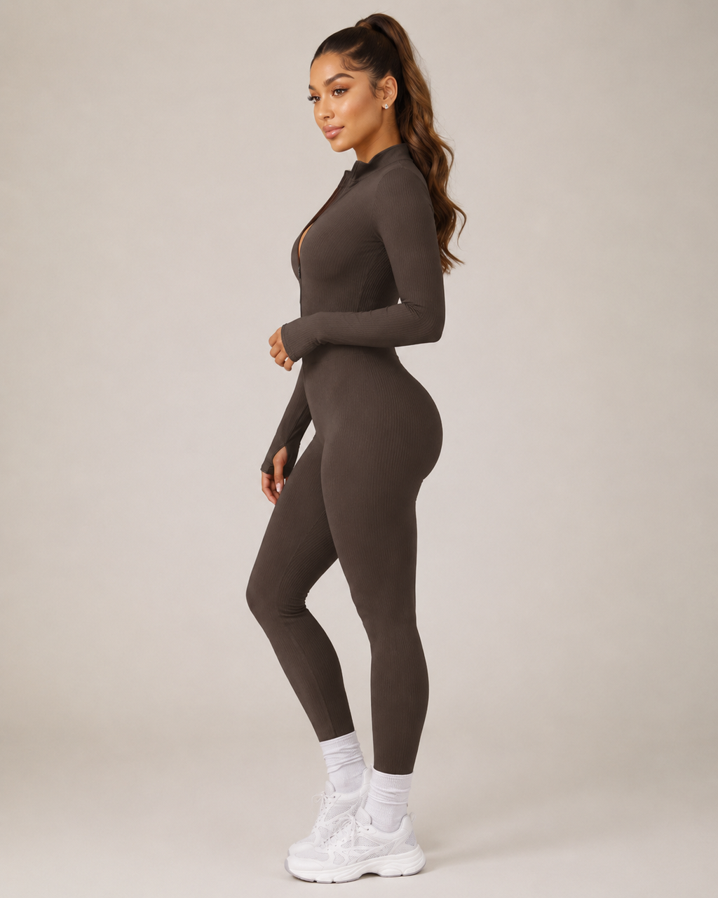 Kalia - Naadloze Sport Jumpsuit Met Rits