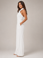 Noralie - Dames Jumpsuit Met Halterhals En Palazzo Broek