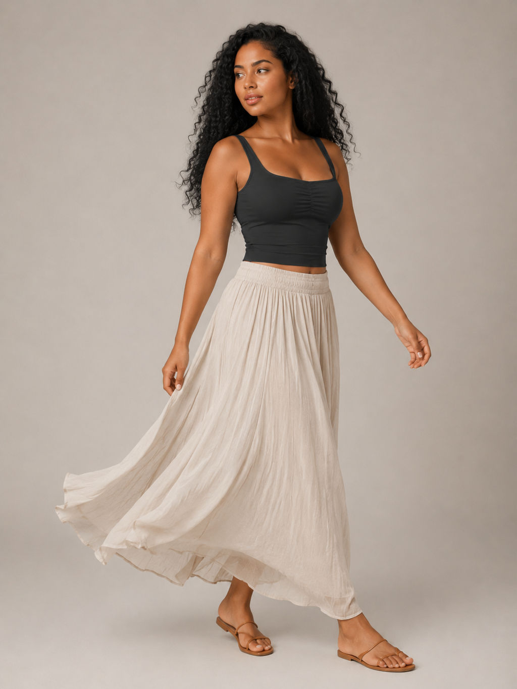 Penelope - Katoenen Slim Fit Dames Tanktop Met Twistdetail