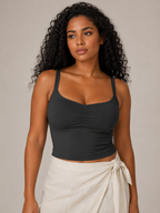 Penelope - Katoenen Slim Fit Dames Tanktop Met Twistdetail