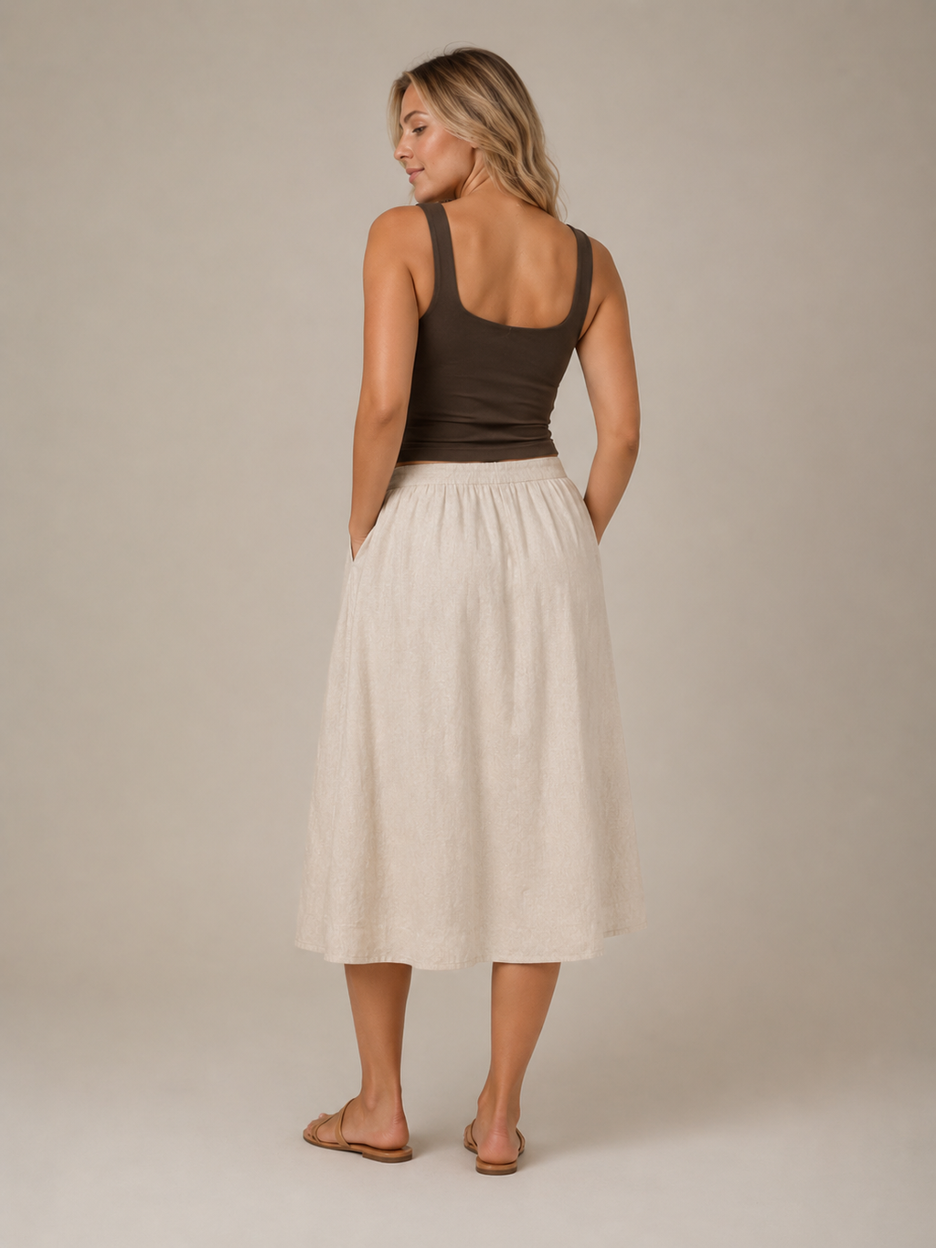 Penelope - Katoenen Slim Fit Dames Tanktop Met Twistdetail