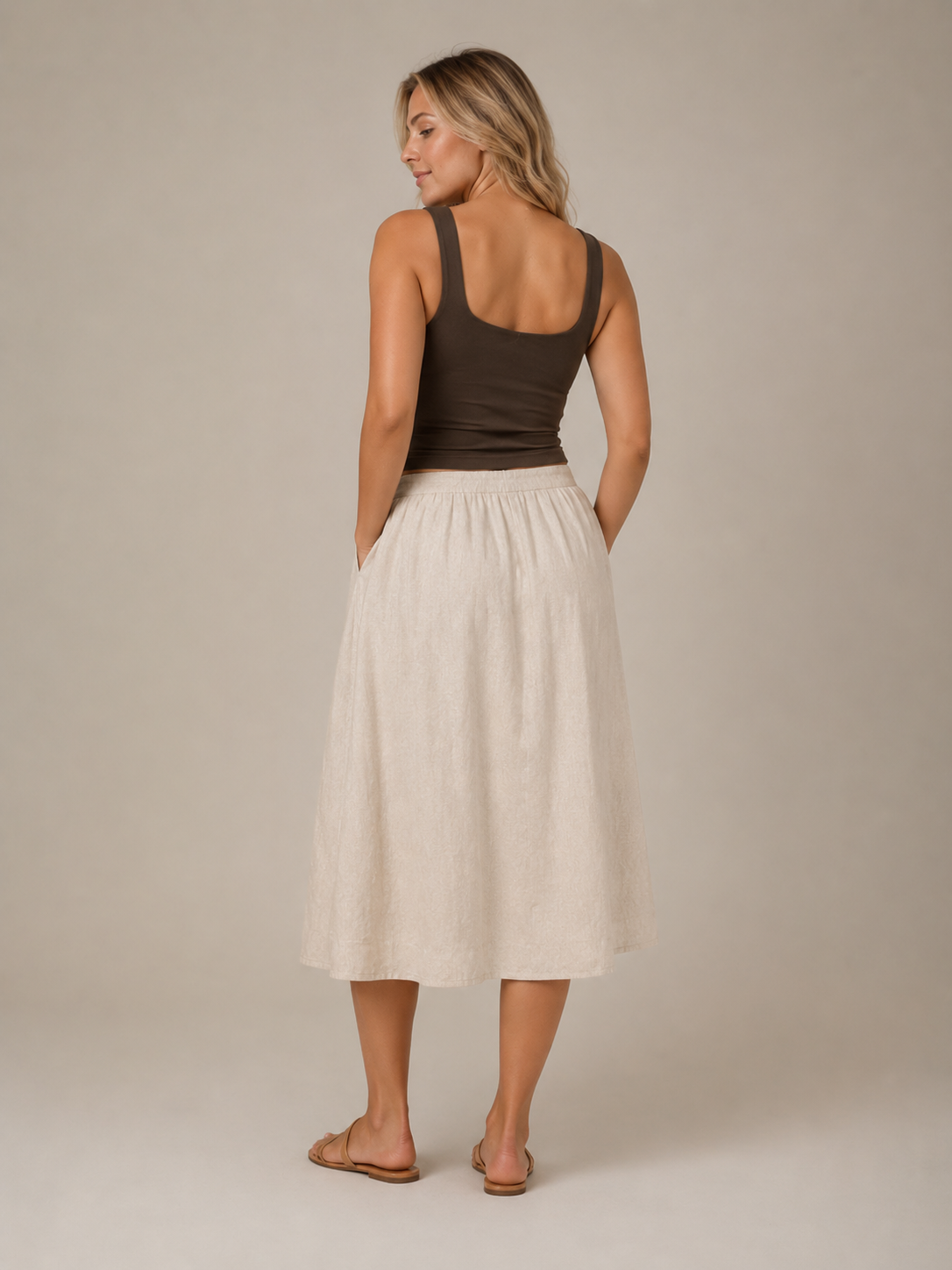 Penelope - Katoenen Slim Fit Dames Tanktop Met Twistdetail