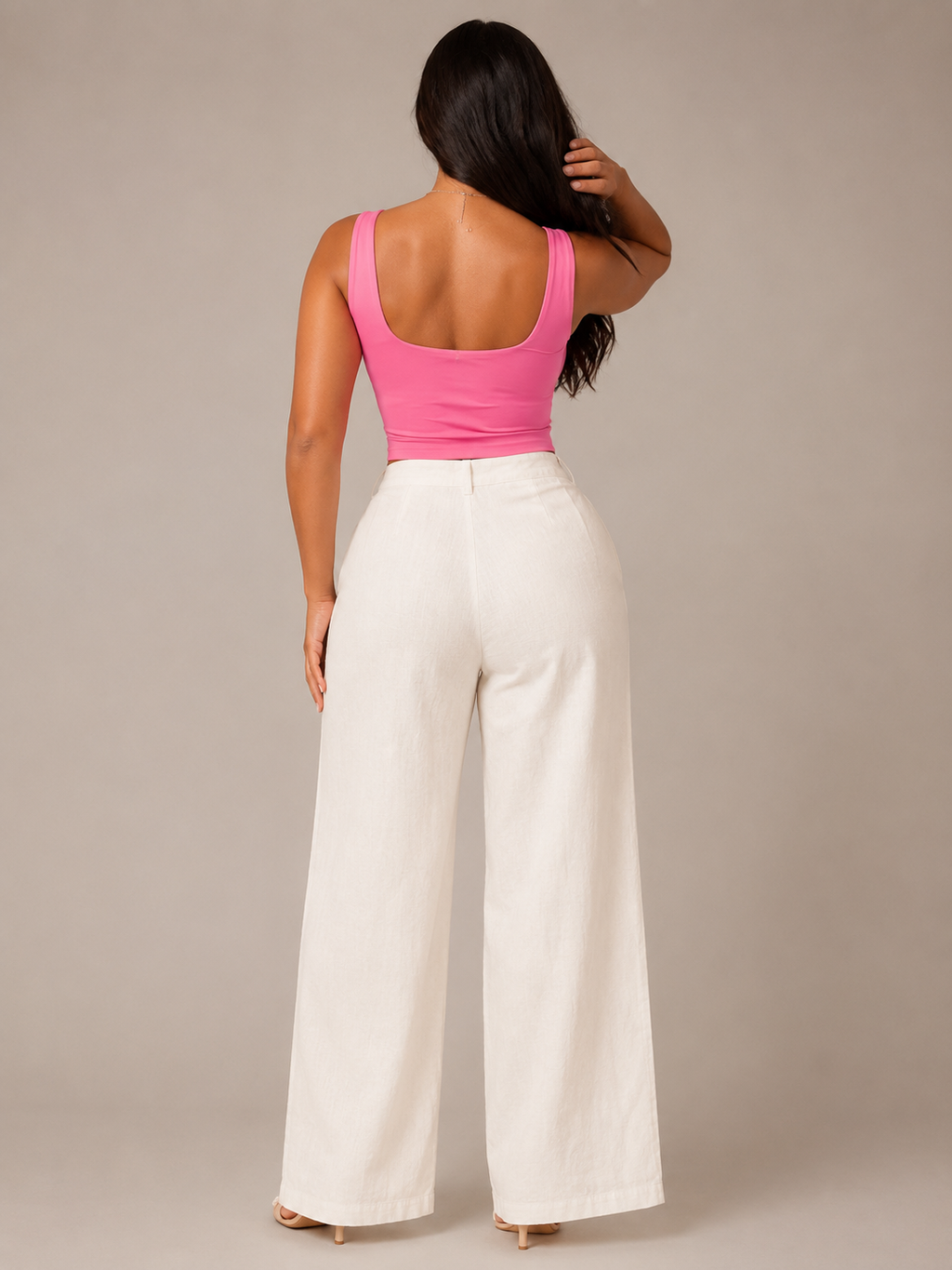 Penelope - Katoenen Slim Fit Dames Tanktop Met Twistdetail
