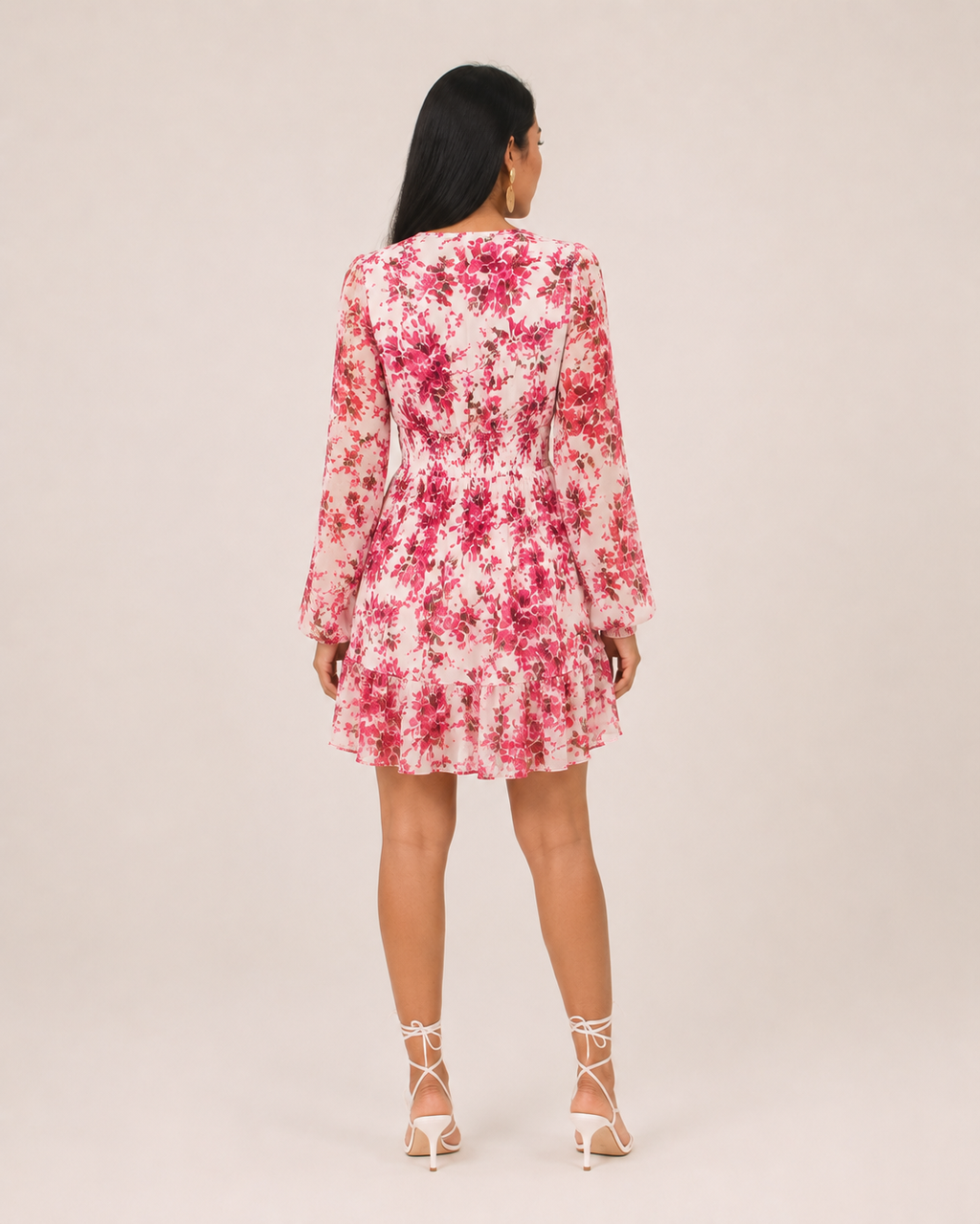 Gavina - Boho Mini-jurk Met V-hals En Bloemenprint
