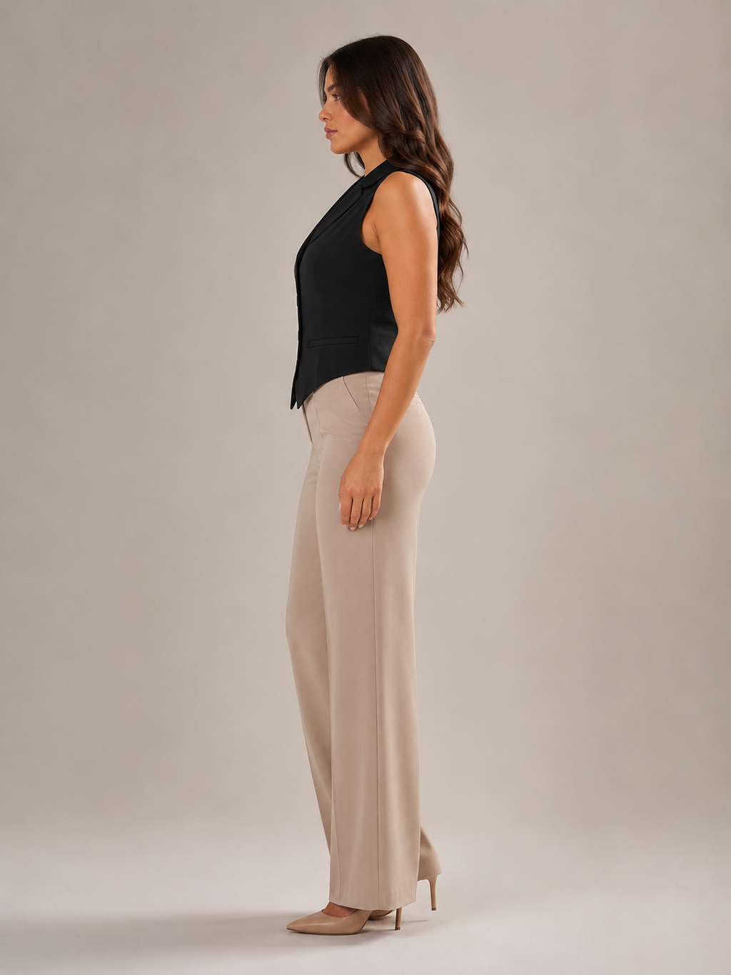 Pascale - Getailleerd Dames Gilet Met Verstelbare Rugband