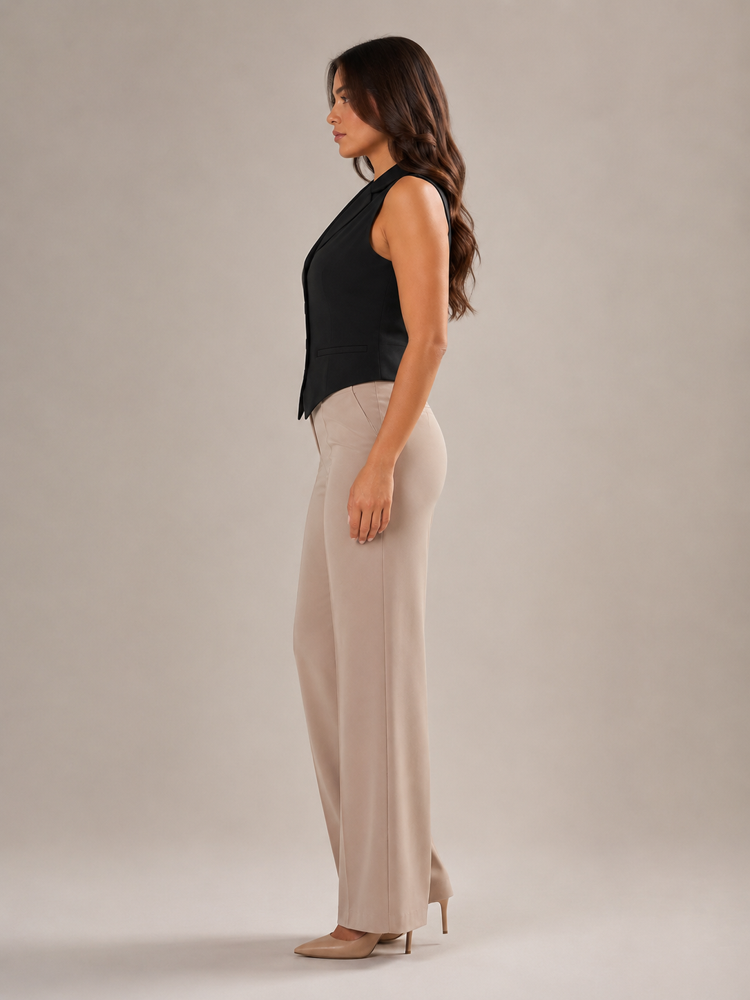 Pascale - Getailleerd Dames Gilet Met Verstelbare Rugband