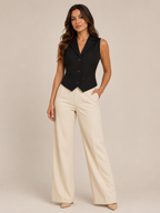 Pascale - Getailleerd Dames Gilet Met Verstelbare Rugband