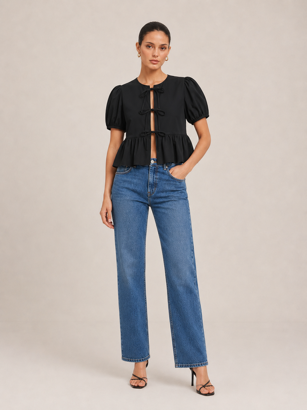 Paulette - Dames Crop Top Met Luipaardprint En Ruches
