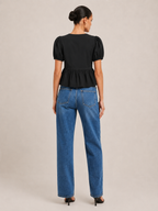 Paulette - Dames Crop Top Met Luipaardprint En Ruches