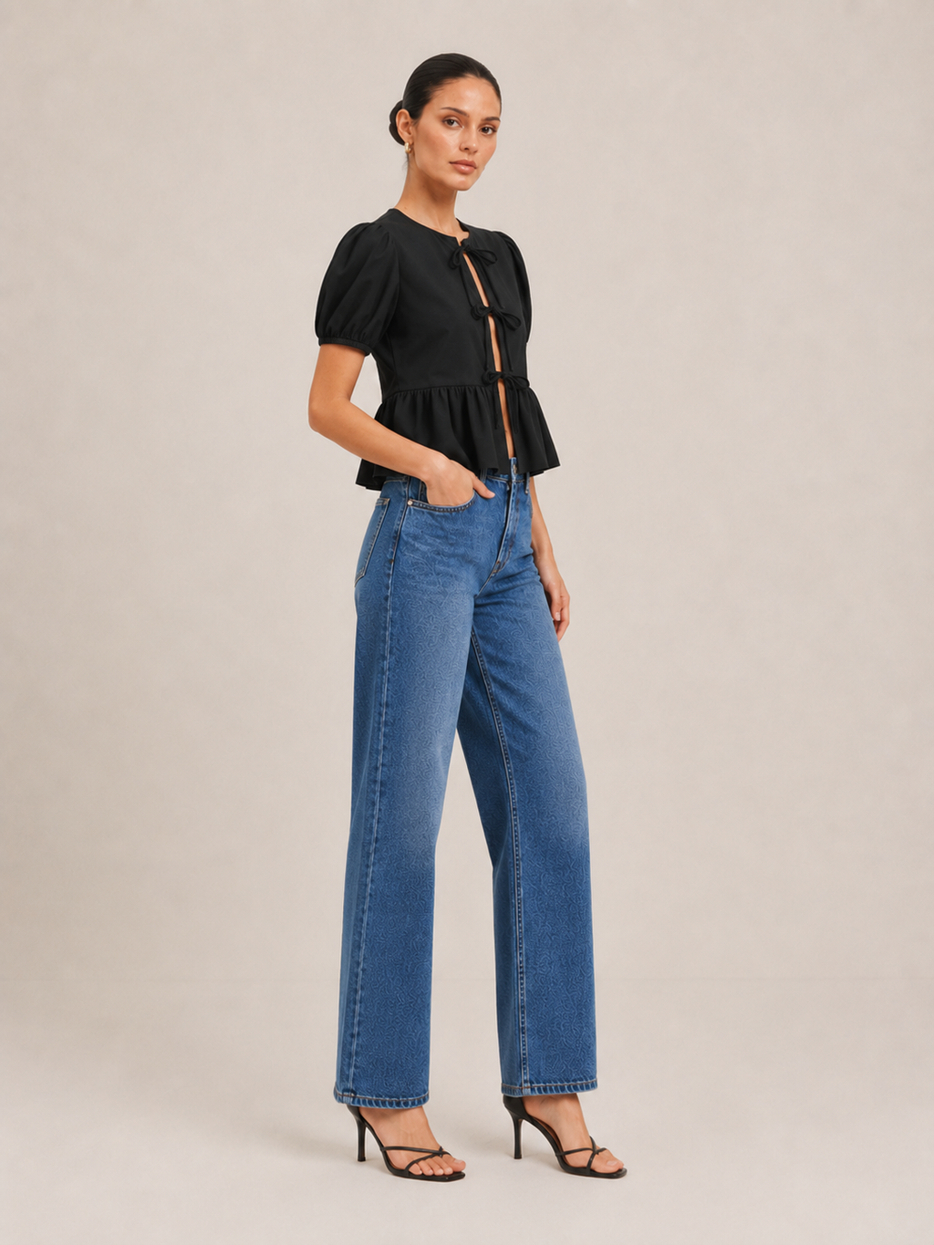Paulette - Dames Crop Top Met Luipaardprint En Ruches