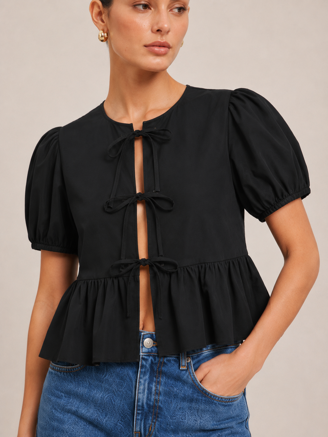 Paulette - Dames Crop Top Met Luipaardprint En Ruches