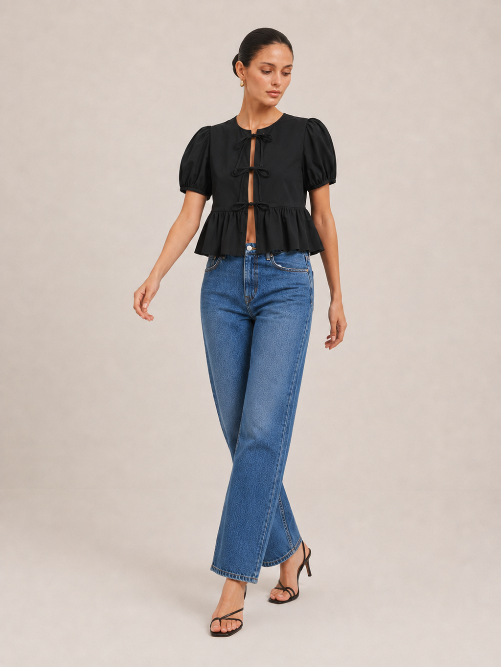 Paulette - Dames Crop Top Met Luipaardprint En Ruches