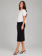 Paulette - Dames Crop Top Met Luipaardprint En Ruches