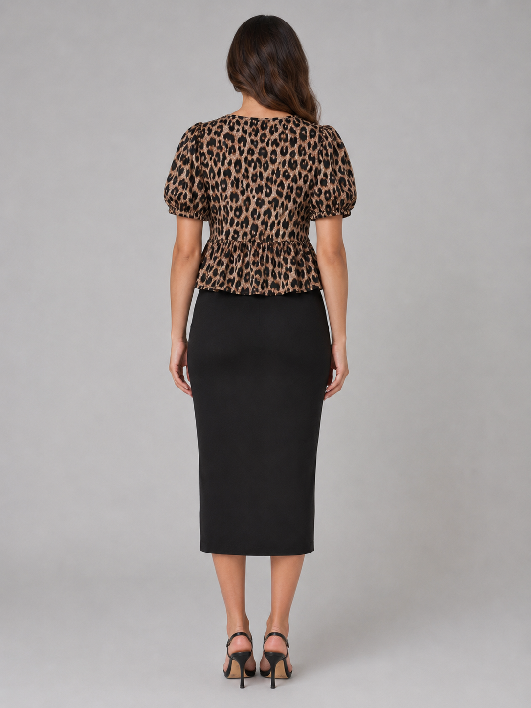 Paulette - Dames Crop Top Met Luipaardprint En Ruches