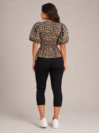 Pieternel - Dames Top Met Luipaardprint En Strikdetail