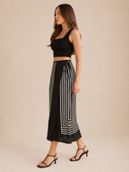 Philomena - Zwarte Dames Maxi-rok Van Ribstof Met Stretch
