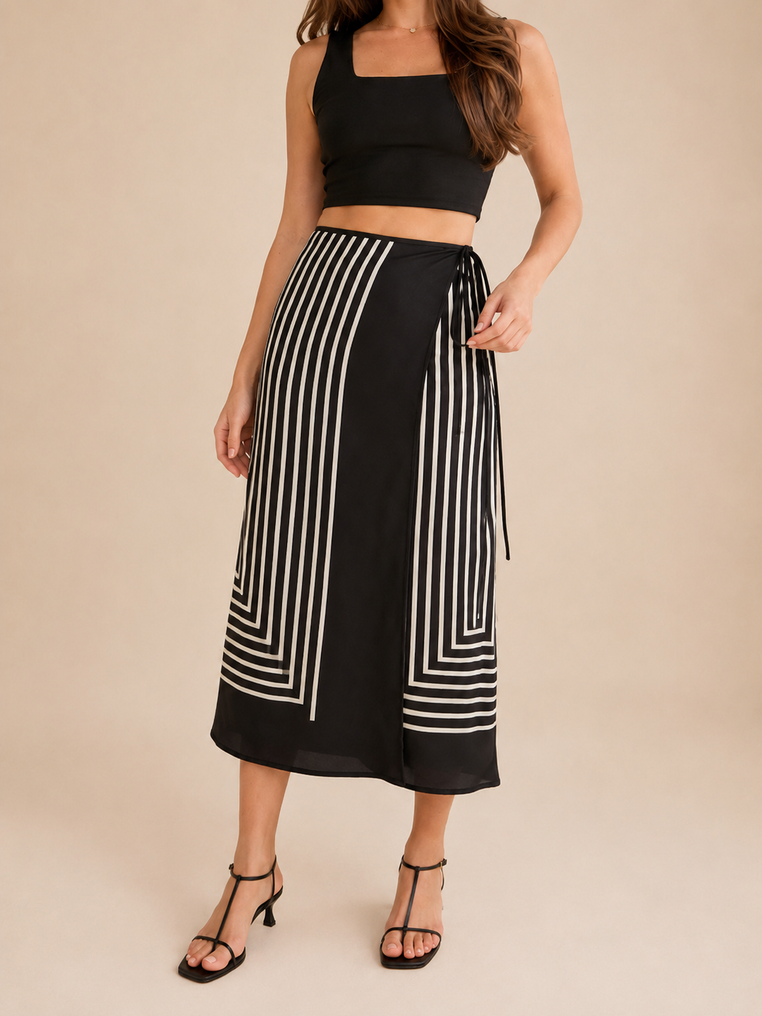 Philomena - Zwarte Dames Maxi-rok Van Ribstof Met Stretch