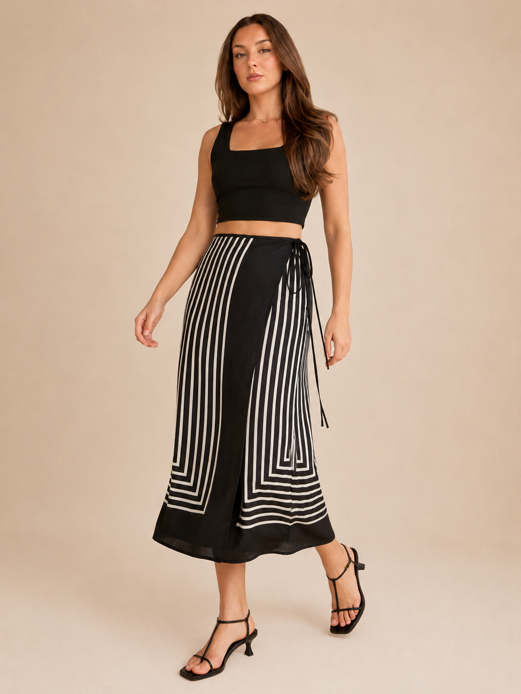 Philomena - Zwarte Dames Maxi-rok Van Ribstof Met Stretch