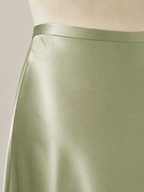 Parisa - Satijnen Dames Midi-rok Met Hoge Taille