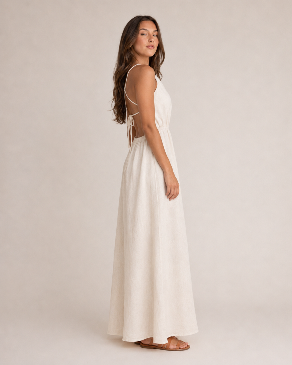 Livia -Dames Maxi-jurk Met Spaghettibandjes