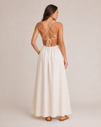 Livia -Dames Maxi-jurk Met Spaghettibandjes