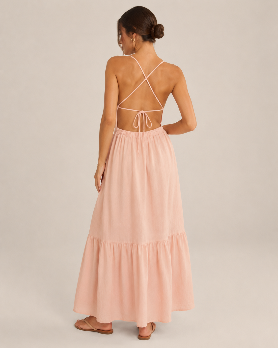 Livia -Dames Maxi-jurk Met Spaghettibandjes