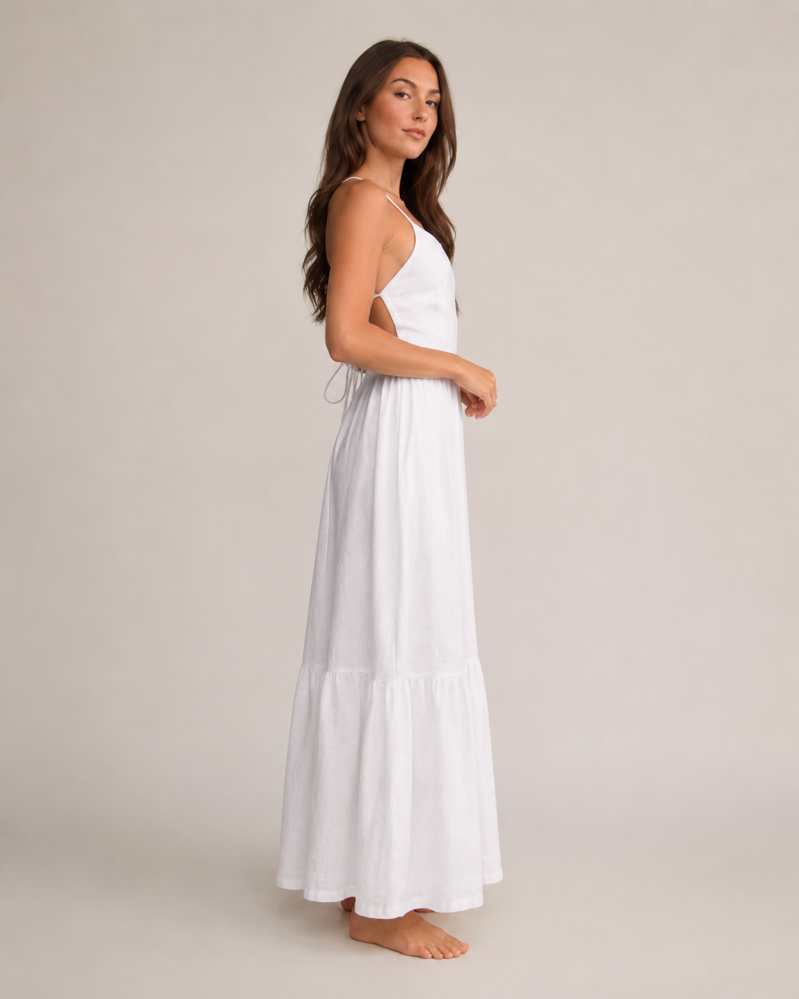 Livia -Dames Maxi-jurk Met Spaghettibandjes