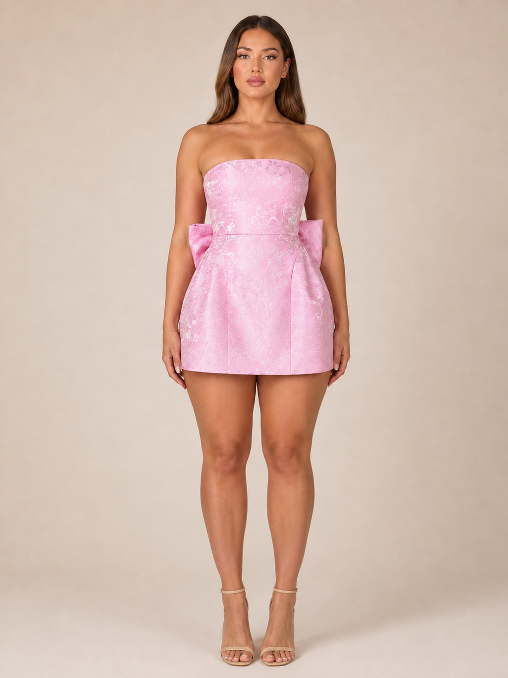 Fayra - Mini-cocktailjurk met off-shoulder halslijn en hoge taille