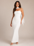 Lorielle - Sjaal Bandeau Maxi-jurk met Nauwsluitende Pasvorm