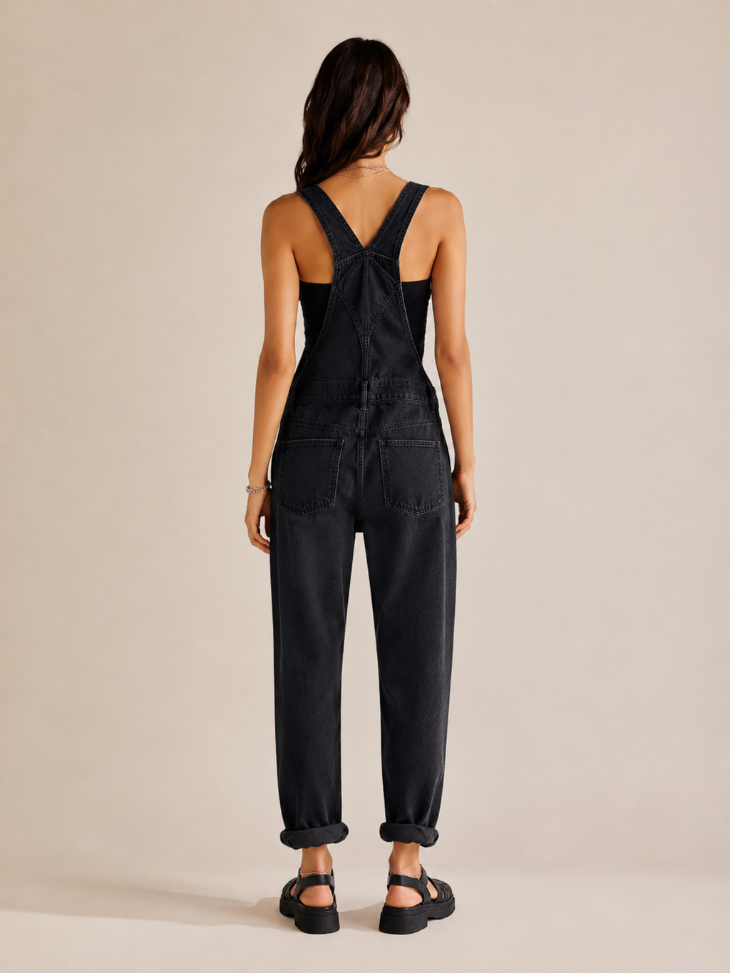 Paz - Dames Denim Tuinbroek Met Verstelbare Schouderbanden