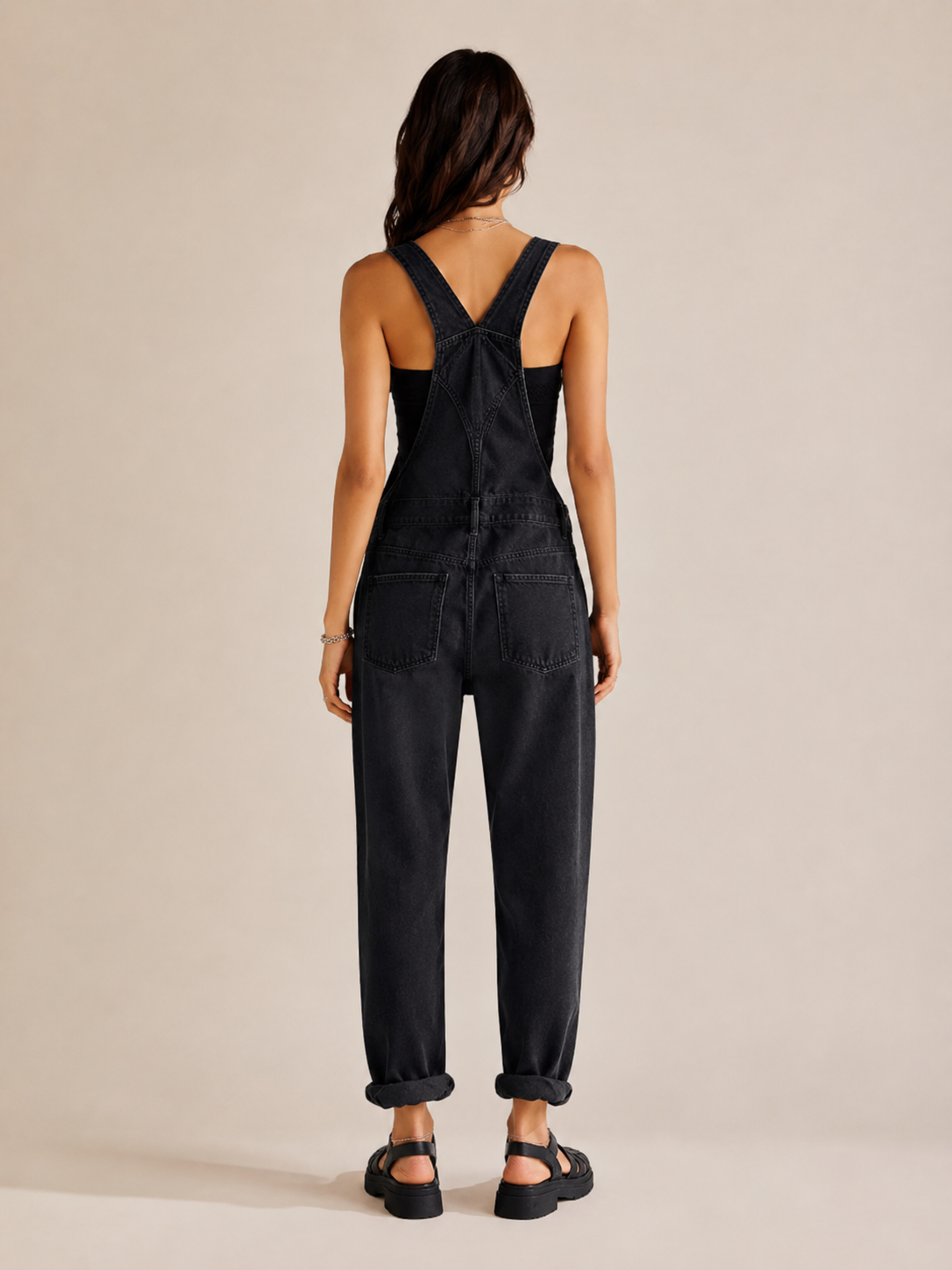 Paz - Dames Denim Tuinbroek Met Verstelbare Schouderbanden