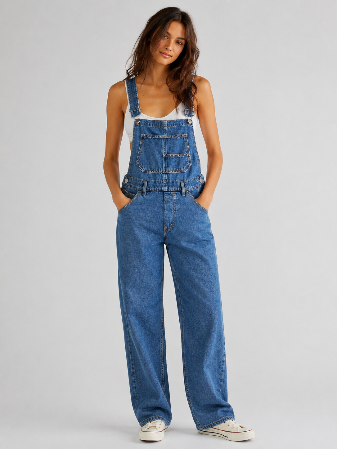 Paz - Dames Denim Tuinbroek Met Verstelbare Schouderbanden
