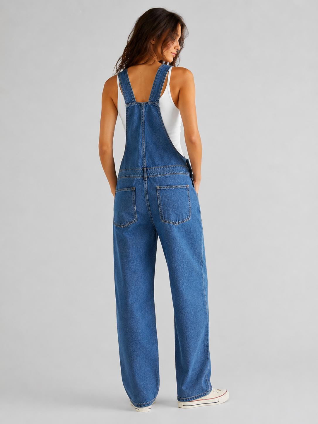 Paz - Dames Denim Tuinbroek Met Verstelbare Schouderbanden