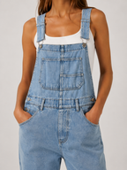 Paz - Dames Denim Tuinbroek Met Verstelbare Schouderbanden