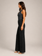 Pernia - Dames High-waist Jeans Met Rechte Pijpen En Glitterdetails
