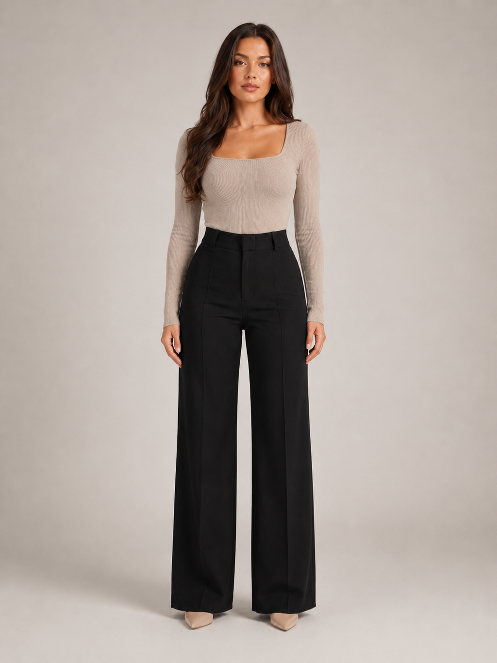 Pierrette - Dames High-waist Pantalon Met Rechte Pijpen