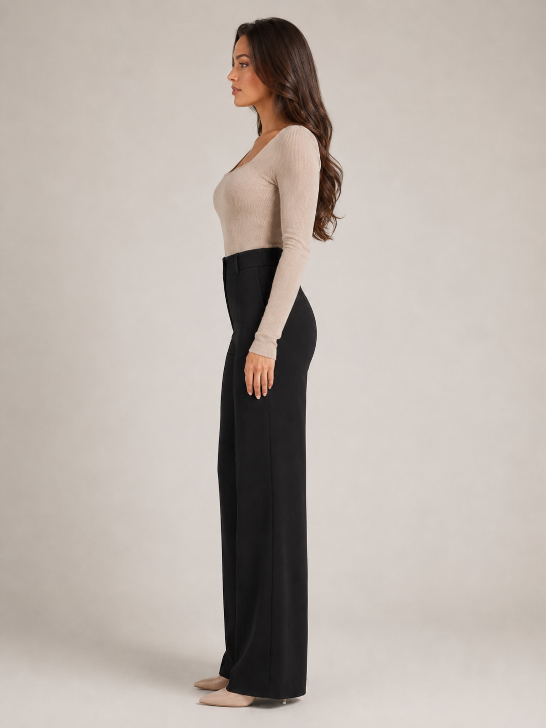 Pierrette - Dames High-waist Pantalon Met Rechte Pijpen