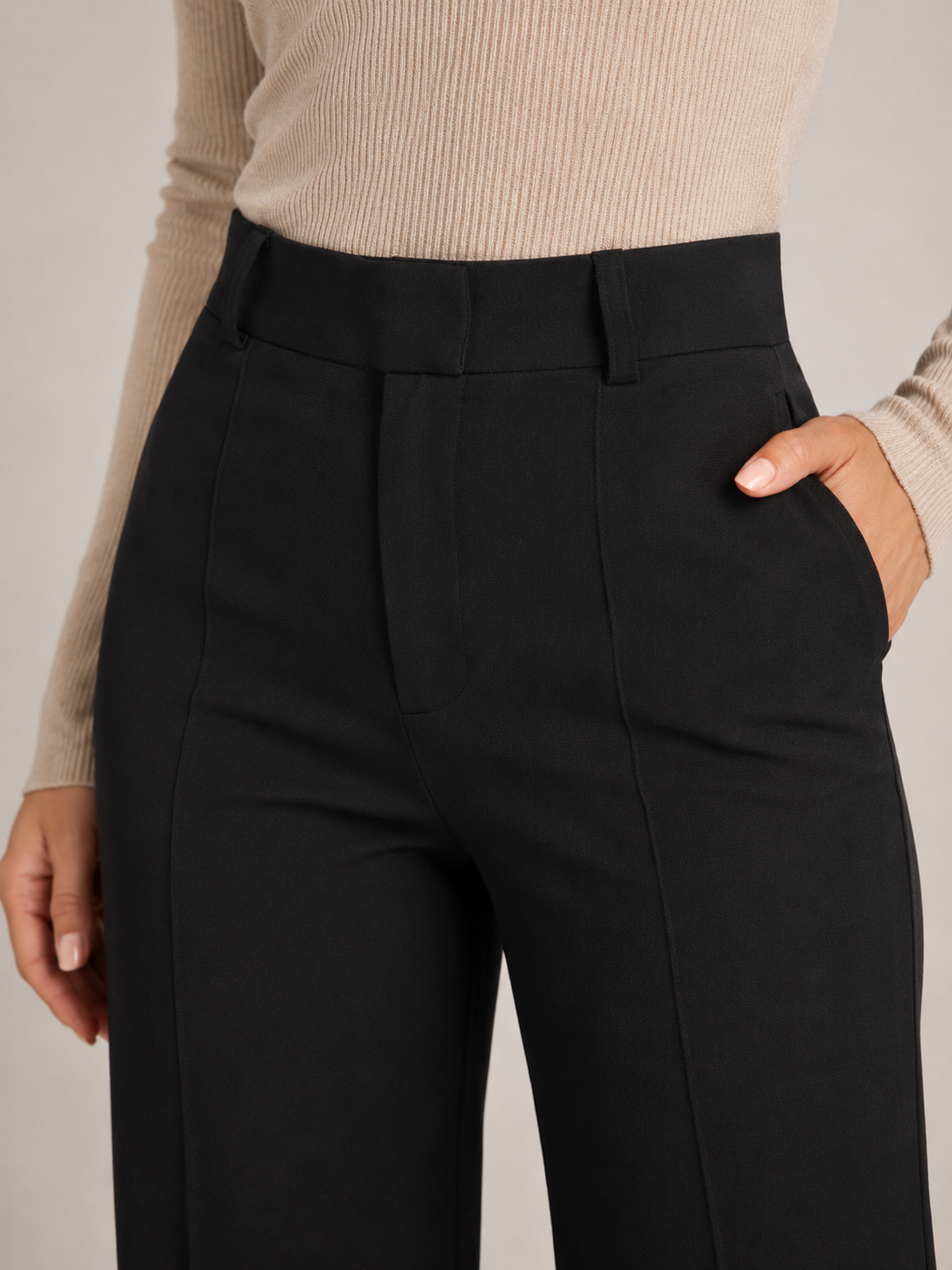 Pierrette - Dames High-waist Pantalon Met Rechte Pijpen
