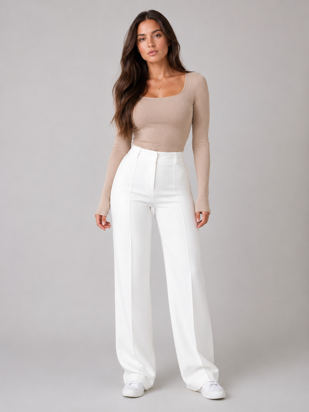 Pierrette - Dames High-waist Pantalon Met Rechte Pijpen