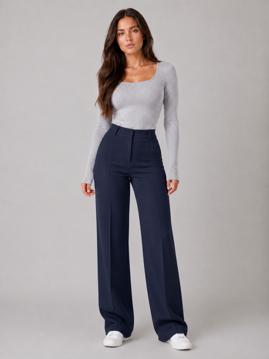 Pierrette - Dames High-waist Pantalon Met Rechte Pijpen