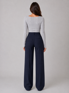 Pierrette - Dames High-waist Pantalon Met Rechte Pijpen