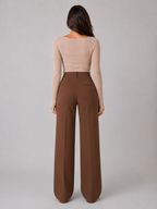 Pierrette - Dames High-waist Pantalon Met Rechte Pijpen
