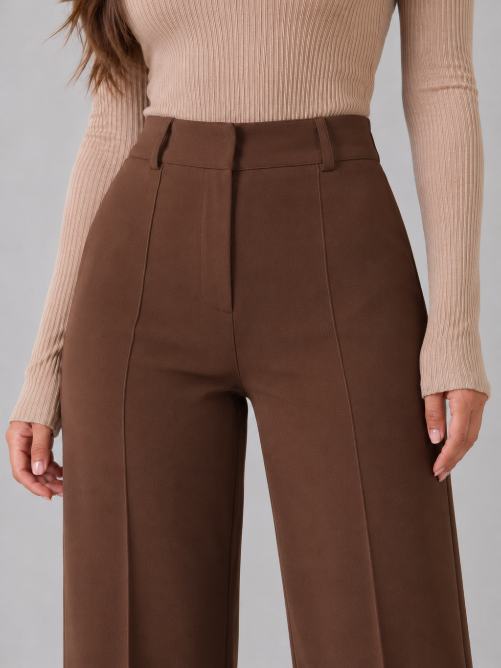 Pierrette - Dames High-waist Pantalon Met Rechte Pijpen