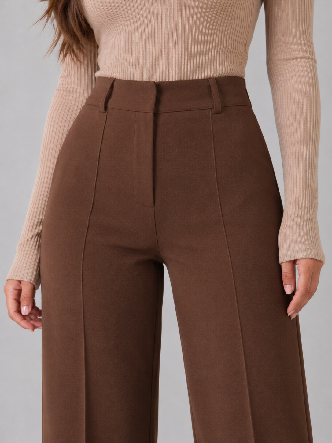 Pierrette - Dames High-waist Pantalon Met Rechte Pijpen