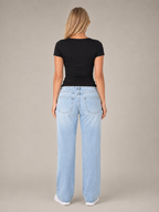 Ivara - Slim Fit Dames T-shirt Met U-hals