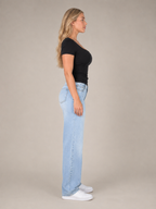 Ivara - Slim Fit Dames T-shirt Met U-hals