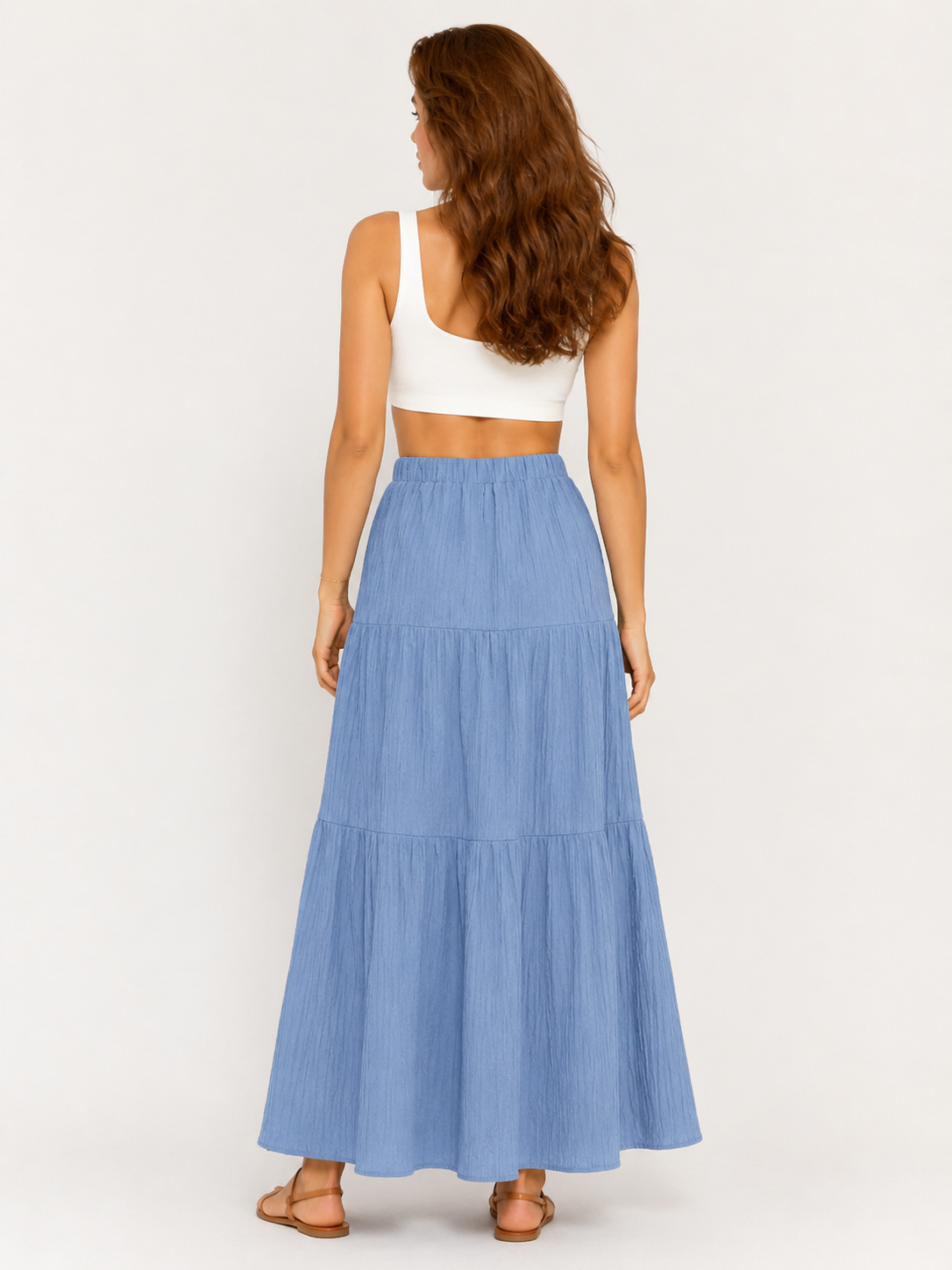 Pandora - Dames Boho Maxi-rok Met Volantlagen En Elastische Taille